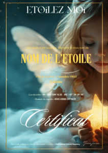 Coffret hommage bébé mort né avec étoiles et message personnalisé